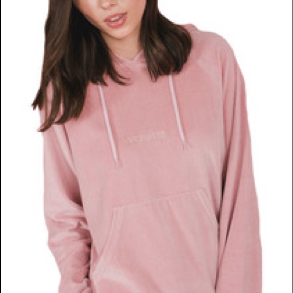 BRUNETTE THE LABEL | Velour Pullover Hoodie Sz S/M - Picture 10 of 11